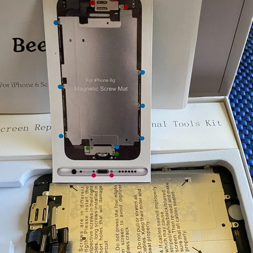 BeeFix Screen Replacement Set Black #BUP6G1121 for iPhone 6